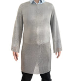 Chainmail full sleeve shirt tunic 10mm butted chain maille armor ring mesh long sleeve shirt medieval full upper body protection anti-stab anti-cut x-chainmail